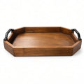 T26B6042 Luhpar Geometric Wooden Serving Tray – Small (35 × 25 cm) & Large (40 × 30 cm)