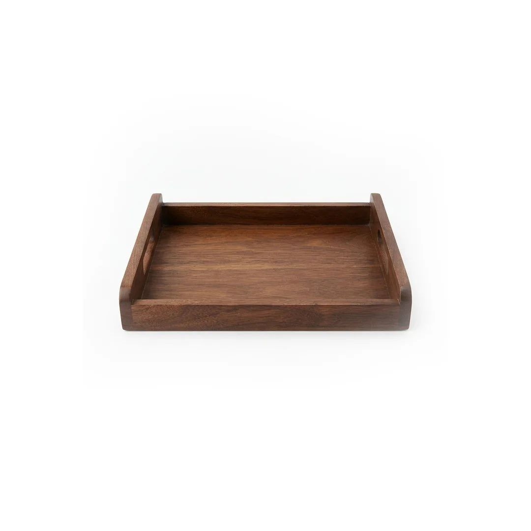 T26B6056 Luhpar Nested Wooden Serving Tray Set with Cutout Handles [43 × 28 cm]