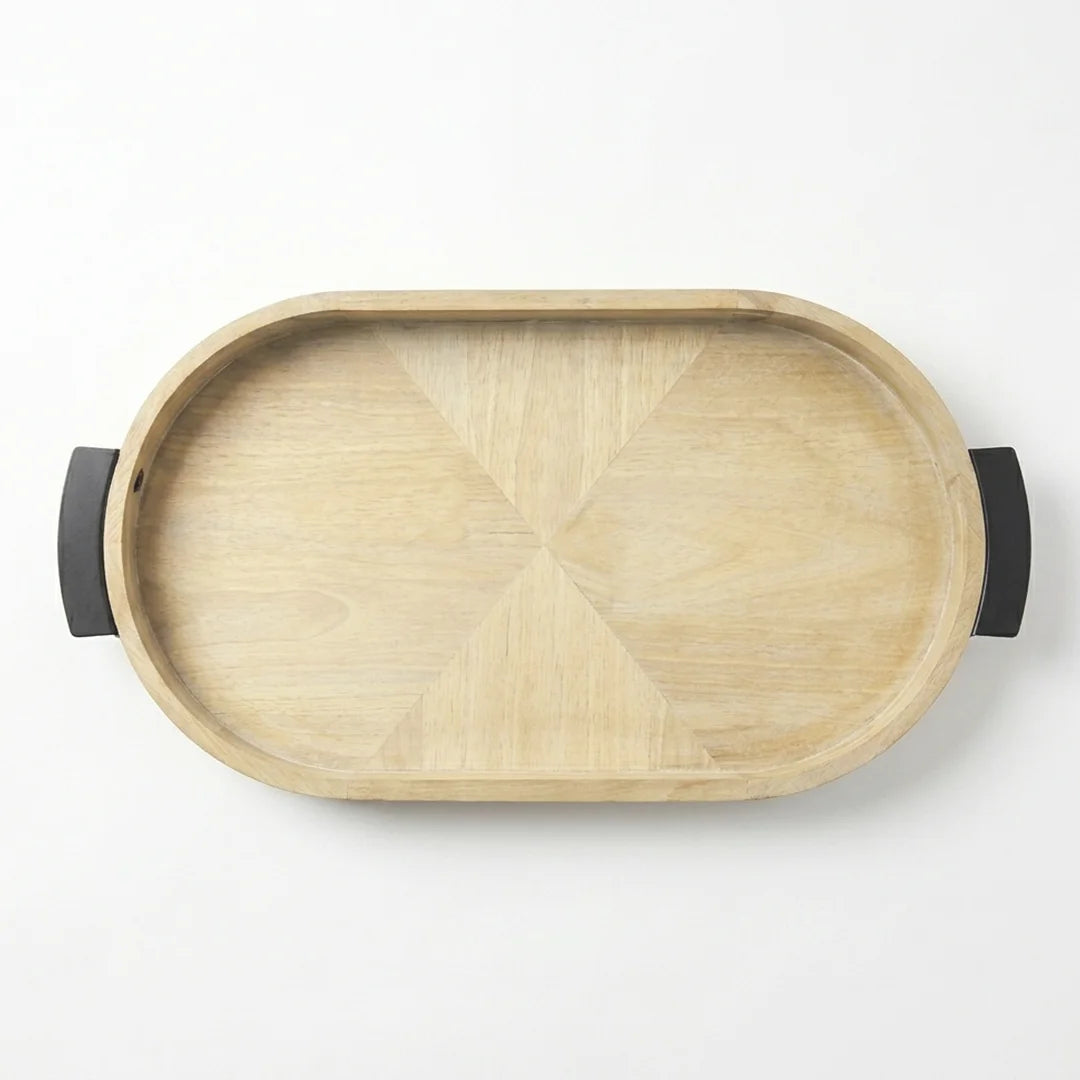 T26B6064-XSH Luhpar Oval Wooden Serving Tray – Small (43 × 24 cm) & Large (50 × 28 cm)