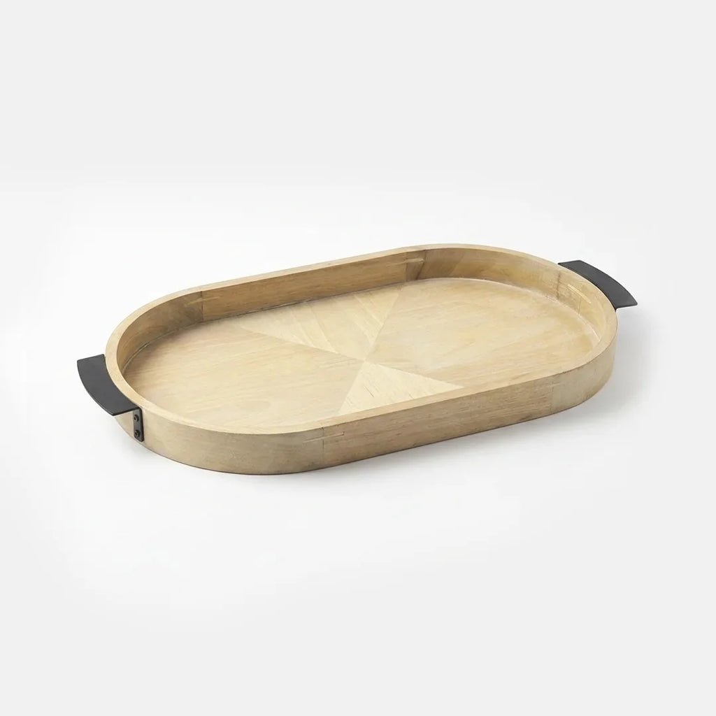 T26B6064-XSH Luhpar Oval Wooden Serving Tray – Small (43 × 24 cm) & Large (50 × 28 cm)