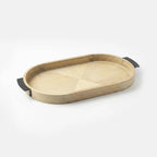 T26B6064-XSH Luhpar Oval Wooden Serving Tray – Small (43 × 24 cm) & Large (50 × 28 cm)