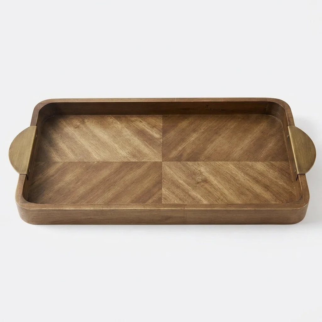 T26B6072 Luhpar Rectangular Wooden Serving Tray – Small (36 × 20 cm) & Large (46 × 26 cm)