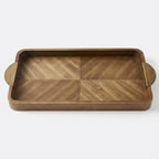 T26B6072 Luhpar Rectangular Wooden Serving Tray – Small (36 × 20 cm) & Large (46 × 26 cm)