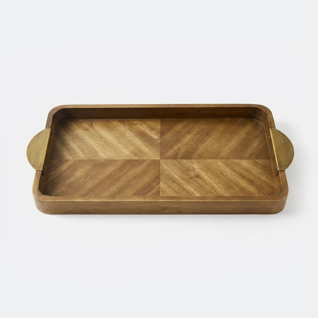 T26B6072 Luhpar Rectangular Wooden Serving Tray – Small (36 × 20 cm) & Large (46 × 26 cm)