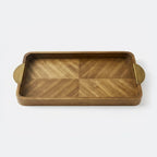 T26B6072 Luhpar Rectangular Wooden Serving Tray – Small (36 × 20 cm) & Large (46 × 26 cm)