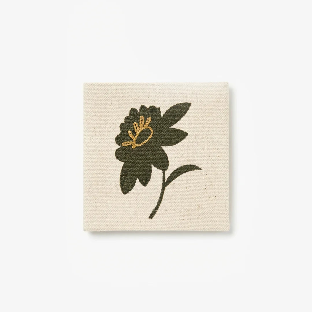 Artisanal Botanical Flower Coasters – Set of 6, 10 × 10 cm