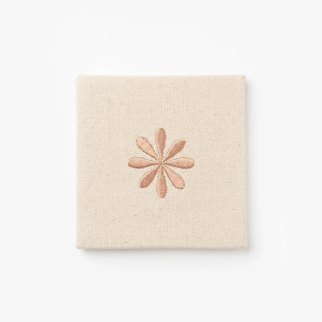 Artisanal Blush Floral Coasters – Set of 6, 10 × 10 cm