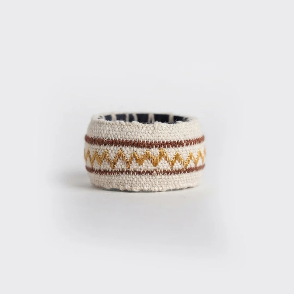 Artisanal Geometric Napkin Rings – Set of 6, 5 cm