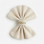 Artisanal Botanical Leaf Napkin Rings – Set of 6, 5 cm