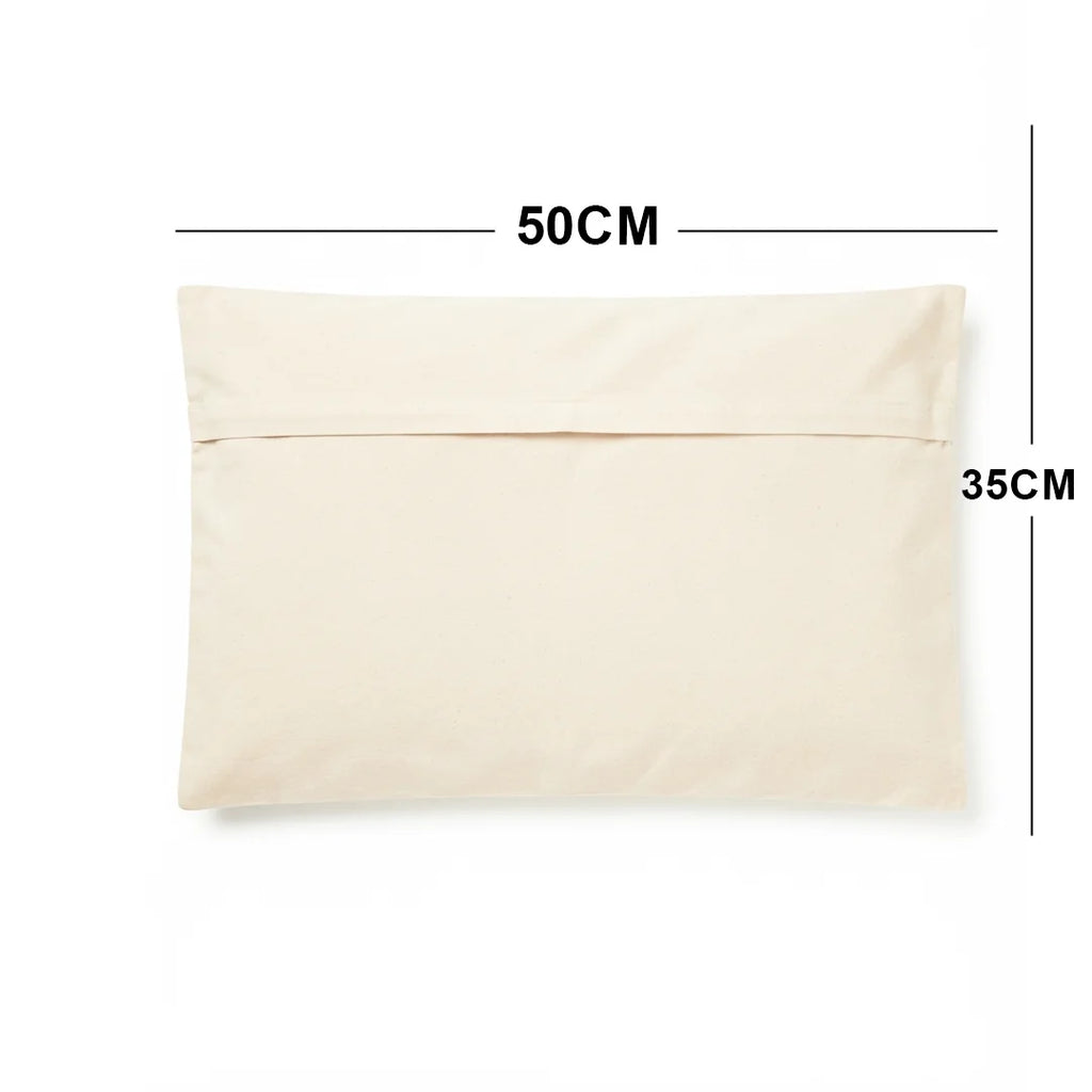 Artisanal Palm Tree Embroidered Cushion Cover – 50 × 35 cm
