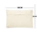 Artisanal Palm Tree Embroidered Cushion Cover – 50 × 35 cm