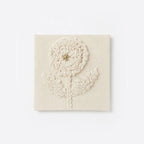 Artisanal Textured Floral Coasters – Set of 6, 10 × 10 cm