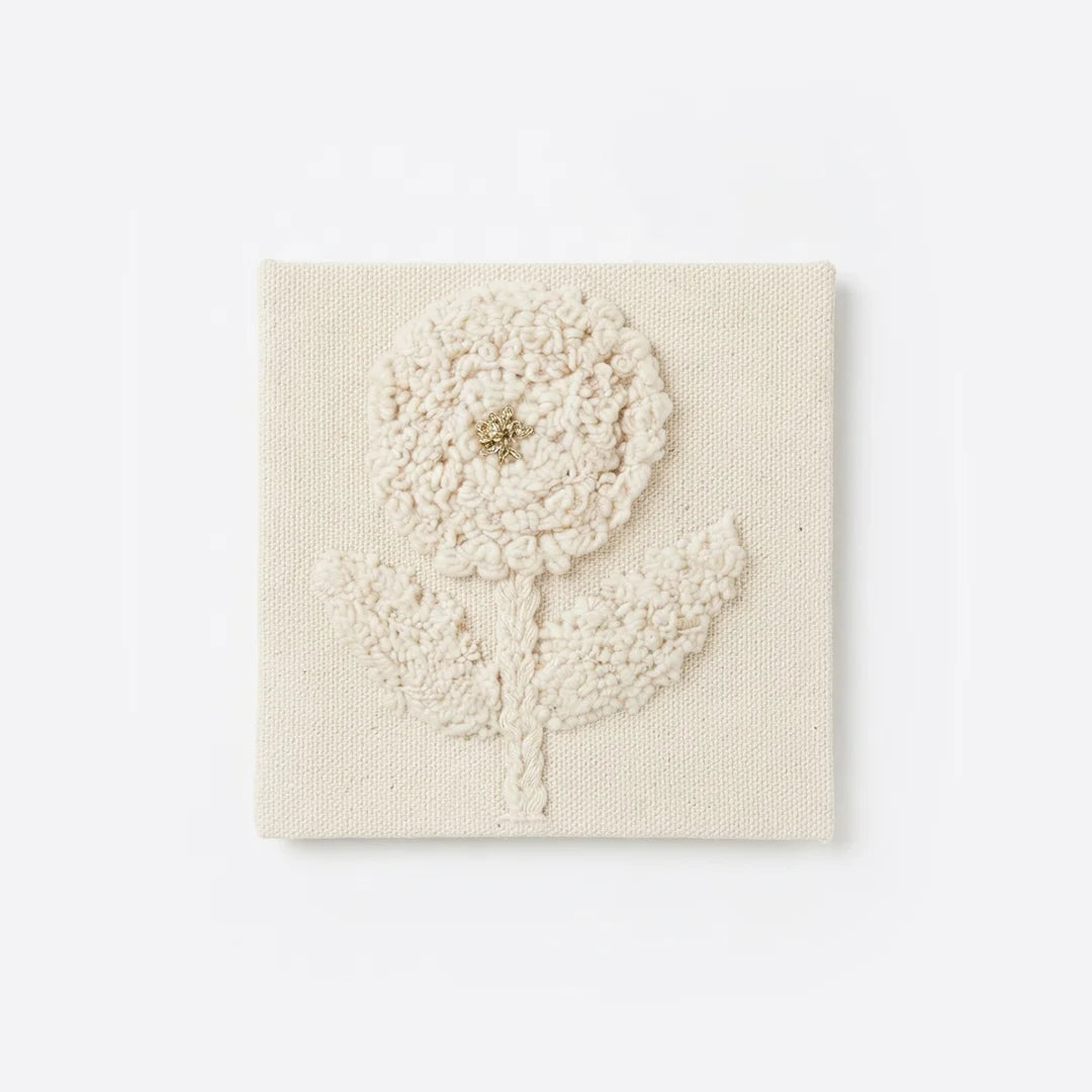 Artisanal Textured Floral Coasters – Set of 6, 10 × 10 cm