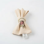 Artisanal Floral Embroidered Napkin Rings – Set of 6, 5 cm