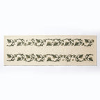 TR RUB 001B Artisanal Botanical Vine Embroidered Table Runner – 180 × 34 cm