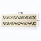 TR RUB 001B Artisanal Botanical Vine Embroidered Table Runner – 180 × 34 cm