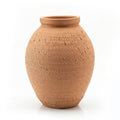 VT25A2015 Terracotta Vase Textured Ceramic Decorative Floor Vase 45 cm