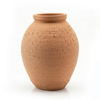 VT25A2015 Terracotta Vase Textured Ceramic Decorative Floor Vase 45 cm