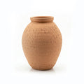VT25A2025 Terracotta Vase Textured Ceramic Decorative Floor Vase 35 cm
