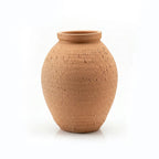 VT25A2025 Terracotta Vase Textured Ceramic Decorative Floor Vase 35 cm