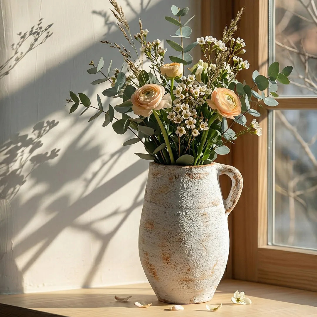 VT25A2563 Paper Mache Vase Rustic Pitcher Style 31 cm