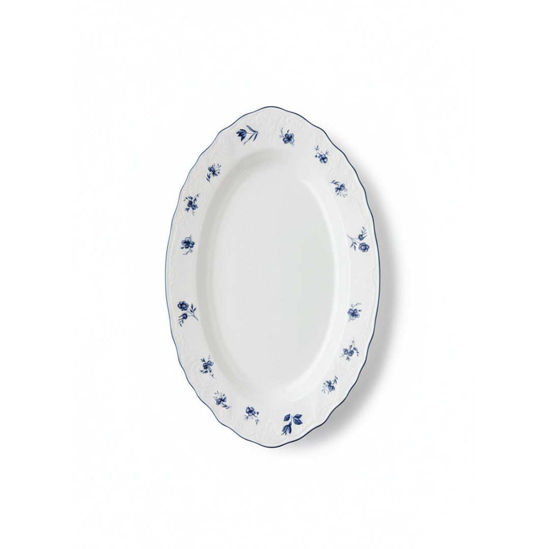AB-005 Oval Plate 14" Blue Rim