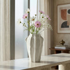 XXT56 Ceramic Flower Vase Modern Textured Decorative Vase 30 cm