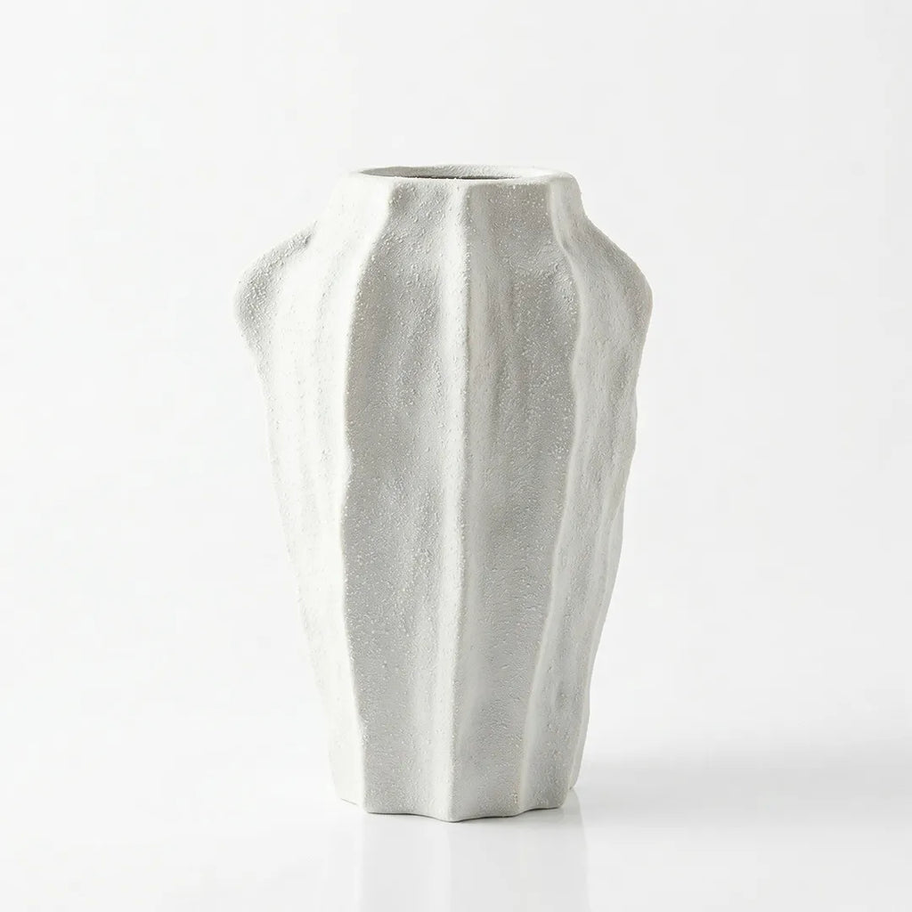 XXT56 Ceramic Flower Vase Modern Textured Decorative Vase 30 cm