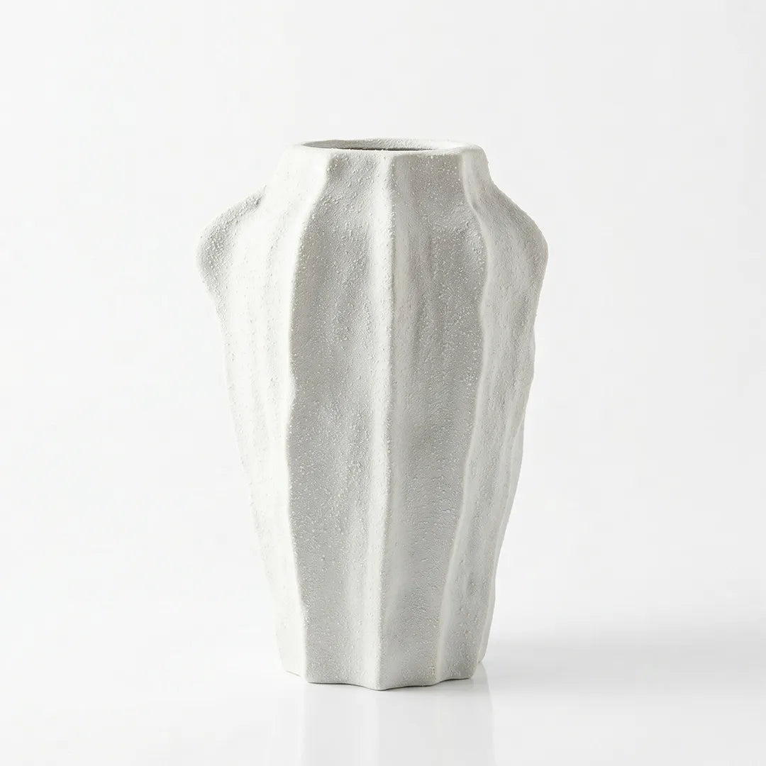 XXT56 Ceramic Flower Vase Modern Textured Decorative Vase 30 cm