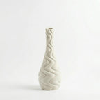 XXT62 Ceramic Flower Vase Slim Textured Decorative Vase 29 cm