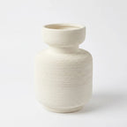 XXT85 Ceramic Textured Vase Ivory 26 cm