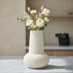 XXT88 Ceramic Vase Ivory Textured 26 cm