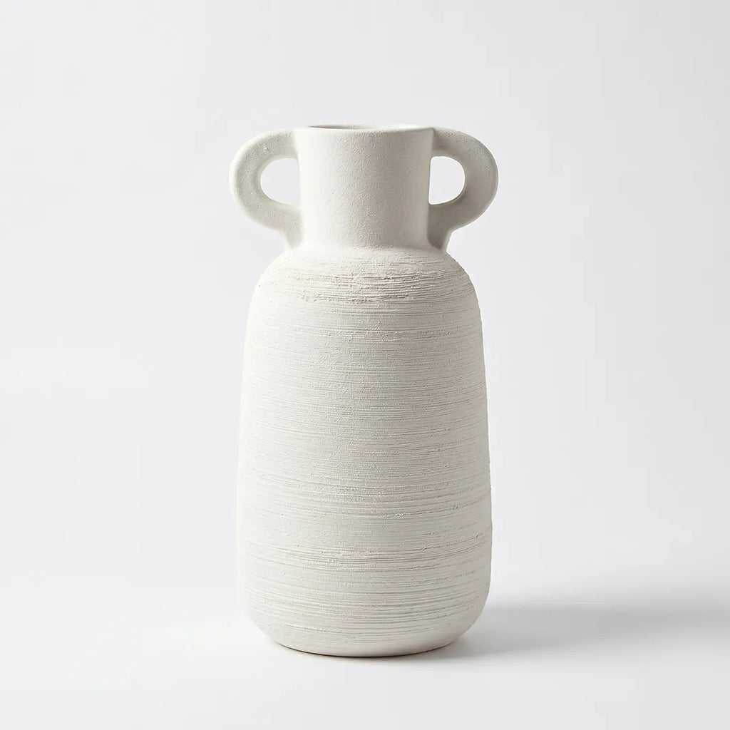 XXT90 Ceramic Handle Vase Ivory 26 cm
