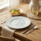 Napkin on a wooden surface with a blurred background