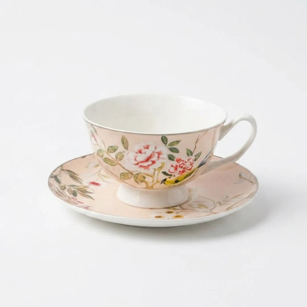 Luhpar Chinoserie Floral porcelain cup and saucer, 220ml — alternate view