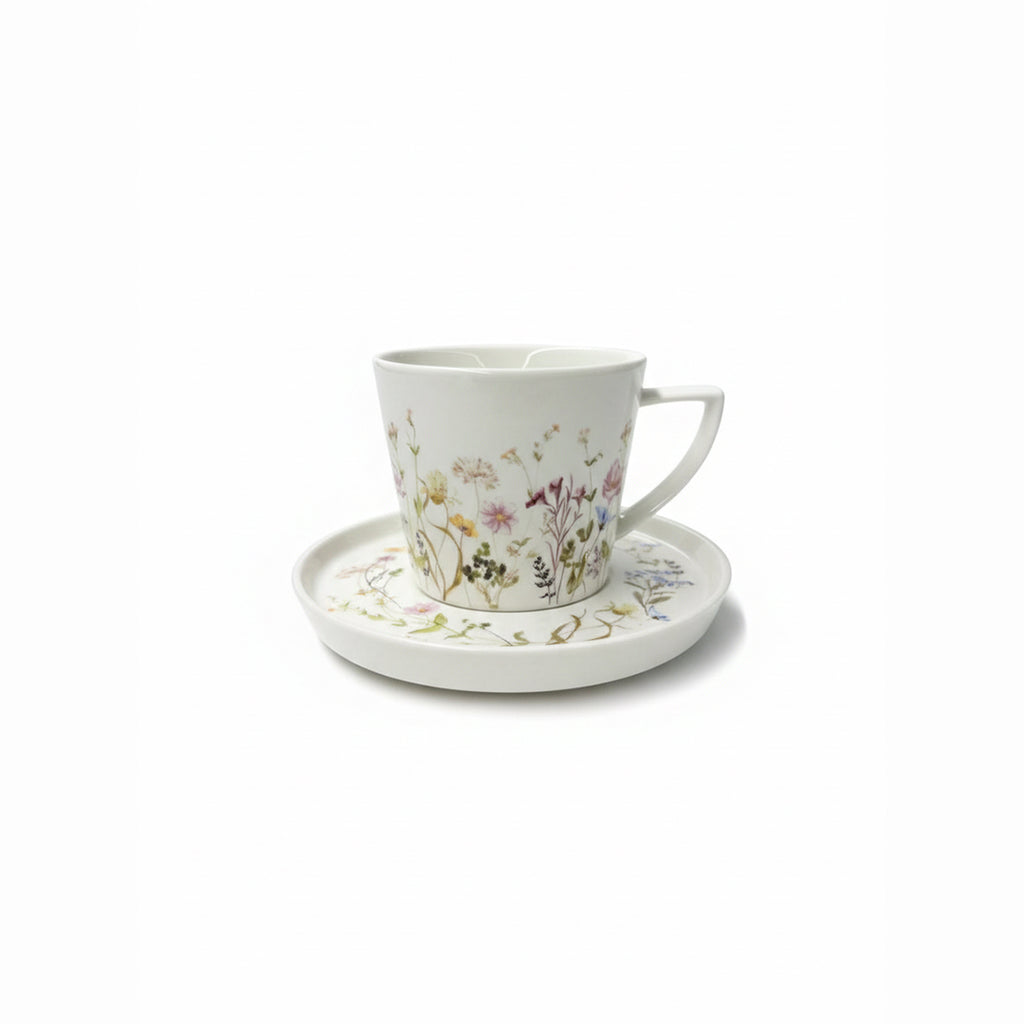 طقم فناجين وصحون سعة 250 مل مكون من 6 قطع (490G-016-NB311)