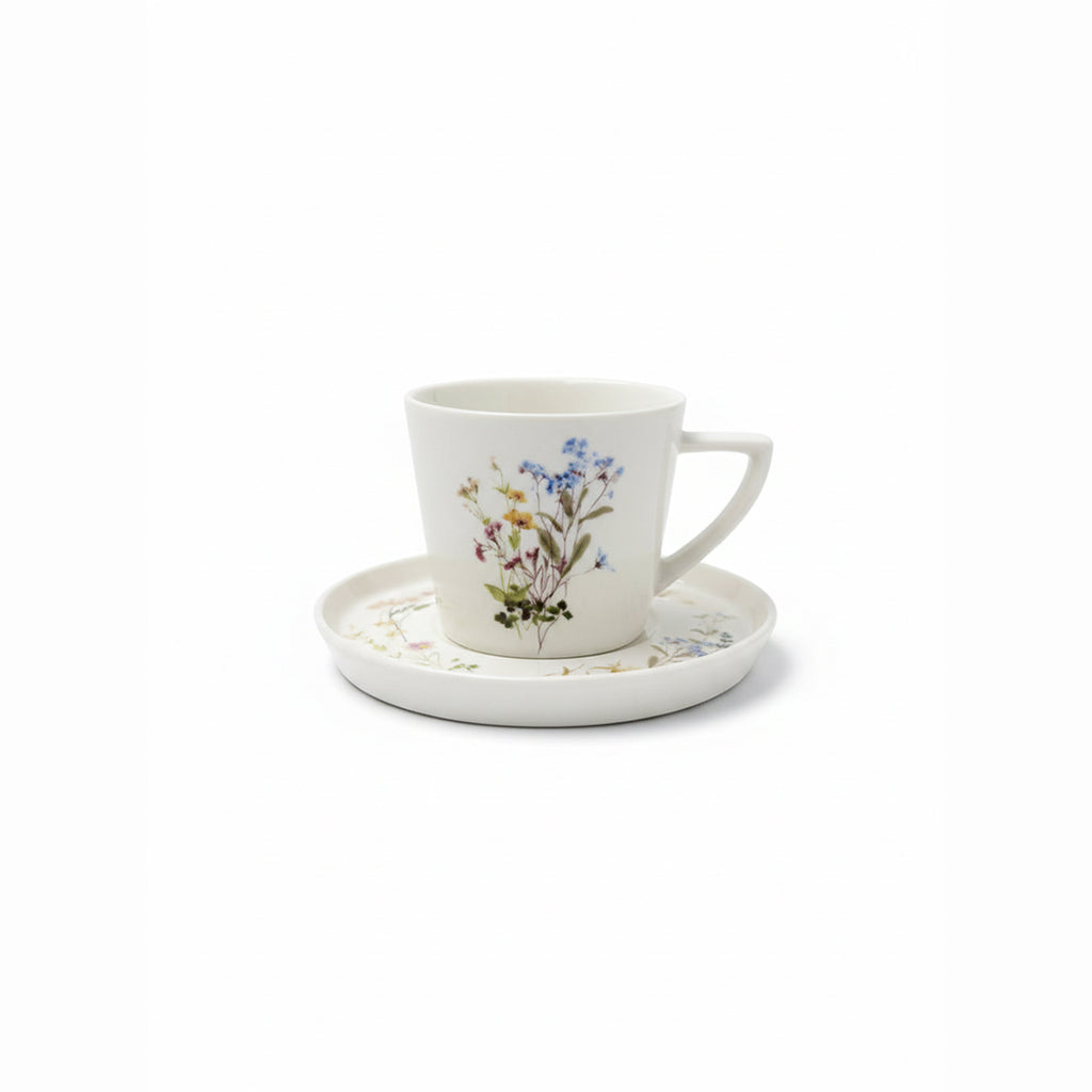 طقم فناجين وصحون سعة 105 مل مكون من 6 قطع (490G-016-NB312)