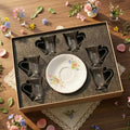 SR-030 Glass Cup and Saucer Set of 6