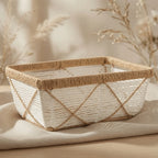 26330-1 Natural Rectangular Rattan Storage Basket – Small, Medium & Large
