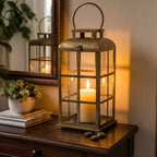 C25K0146/1 Luhpar Metal Lantern Antique Gold (45 × 20 × 20 cm)