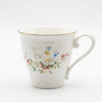 SR-031 Classic Garden Floral Porcelain Mug with Gold Rim – 300 ml