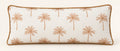 Beige palm filled lumbar cushion 30 × 70 cm — front