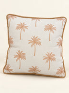 Beige palm filled cushion 43 × 43 cm — angle