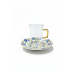 D24130A 105 ml Tea Glass Cup & Saucer Set