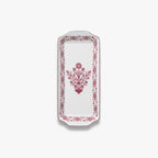 EM-002 Scarlet Whisper Rectangular Serving Tray 36 cm – Burgundy Rim